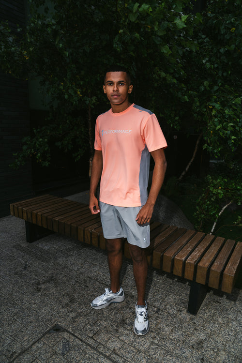 GREY STRIDE SHORTS